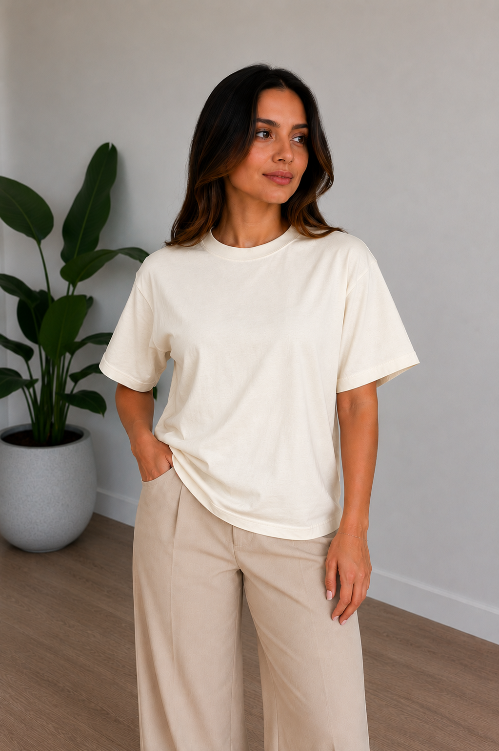 BLUSA OVERSIZE CREMA